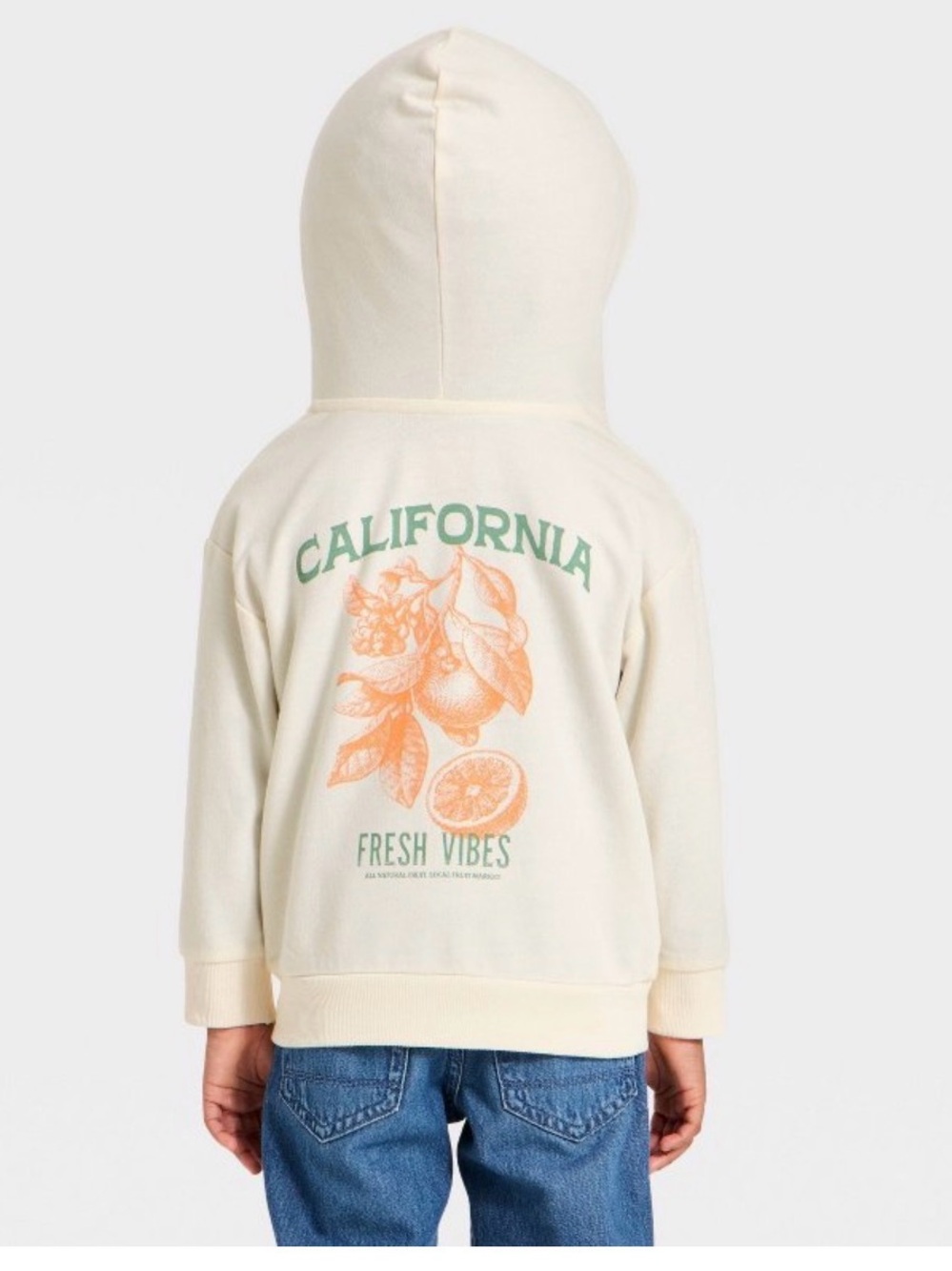 Cat & Jack Unisex Fresh Vibes Terry Zip up hoodie, 3T